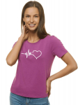 Naiste lilla Heartbeat T-s&auml;rk