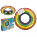 Vikerkaarev&auml;rviline ujumisr&otilde;ngas - valmistatud vastupidavast PVC-st - suurus: 19x5x15cm. Kaasas paranduskomplekt. Tootjalink: https://shop.ootb.de/en/garden-leisure/air-mattresses-and-inflatables/infl