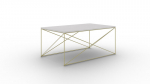 Kohvilaud ADRK Furniture Dante, kuldne/valge