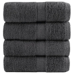 vidaXL Premium k&auml;ter&auml;tikud, 4 tk, antratsiit, 30x30 cm, 100% puuvill