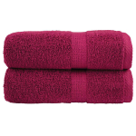 vidaXL Premium k&auml;ter&auml;tikud, 2 tk, Burgundia, 30x30 cm, 100% puuvill