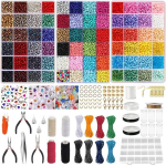 Klaas ja akr&uuml;&uuml;lhelmeste komplekt ehete valmistamiseks 8700 tk.