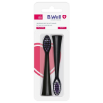 B.WELL MED-870, Elektrilise hambaharja otsik, Must, 2tk.