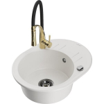 Graniidist valamu Mexen Kevin resti ​​ja segistiga Aster 6517-20-73450-57-B, valge