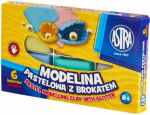 Astra mudel glitteriga, pastell, 6 v&auml;rvi