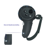 Silikoonist kontrolleri kate aku avaga Must | Meta Quest 3 jaoks