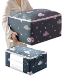 Korralduskott riietele, voodipesu, riidekapi jaoks, tumesinine