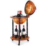 Costway Rolling Globe veinialus Globe Bar ratastel veini jaoks 47 x 47 x 90 cm pruun