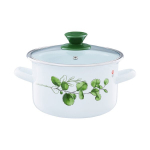 Emailitud pott koos kaanega, 2,9 l