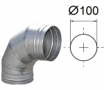 90&deg; paindumine. D-100 mm.