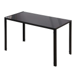 S&ouml;&ouml;gilaud k&ouml;&ouml;gilaud suur laud, modernne disain, 120 cm x 60 cm x 75 cm, must