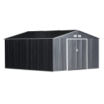T&ouml;&ouml;riistakuur, ilmastikukindel aiamaja aiat&ouml;&ouml;riistadele, ventilatsiooniavadega, l&uuml;kandustega uksed, teras, antratsiithall