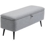 Istumislaud, istumiskast, polsterdatud pink, linase v&auml;limus, kuni 150kg, 101x38,5x44,5 cm, Hall
