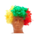 Laste juuste parukas, kollane, roheline, punane