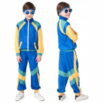 80ndate disco dressid retro v&auml;rvid lapsed sinine m