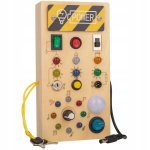 MONTESSORI Sensory puidust manipulatsioonilaud LED l&uuml;litid
