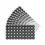 Kleebised 1-100 DIGIT NUMBRID MUSTAD NUMBRID 5 LEHTEDEGA 500 tk