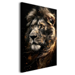 Seinamaalingud elutuppa Majesteetlik l&otilde;vi must ja kuld 60x90
