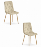 2 tooli komplekt Leobert Libra, liiva/pruun