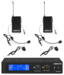 2-kanaliga juhtmevaba mikrofoni komplekt koos kahe kerega Vonyx WM522B VHF