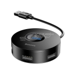 USB-jaotur Baseus CAHUB-F01 1 x 4 jaoturikarp, must