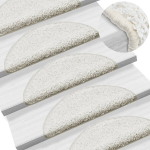 vidaXL 15 tk trepimatid, valge, 56 x 20 cm