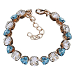 K&auml;ev&otilde;ru naistele DiamondSky &bdquo;Romantic Tenderness II (Aquamarine Blue)&ldquo; Swarovski kristallidega