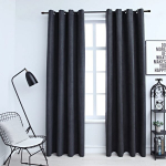 vidaXL pimendavad kardinad metallr&otilde;ngastega 2 tk antratsiit 140x225 cm