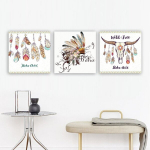 Kolmeosaline reproduktsioon Boho chic