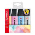 STABILO tekstimarker, BOSS ORIGINAL, pastelne, 4 v&auml;rvi / oranž, sinine, fuksia, siidihall