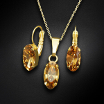 Komplekt "Enigma (Light Colorado Topaz)" koos Swarovski &trade; kristallidega DS00S350