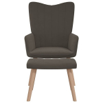 Poilsio kėdė su pakoja, pilka, Juoda