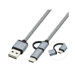 CoolBox COO-CAB-U2MC-GR t&uuml;&uuml;pi-C USB kaabel - 1m - USB 2.0 - Hall