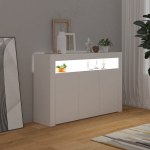 vidaXL puhvetkapp LED-tulega, valge, 115,5 x 30 x 75 cm, Balta