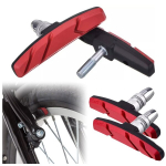 V-brake kummist jalgratta piduriklotside komplekt 2tk 70mm punane