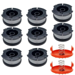 Bobine juhtme muruniiduki varujuhtme A6481, &uuml;hilduv Black ja Decker &Oslash; 1,65mm L9,1m [Komplekt 8 spiraali + 2 kaant]