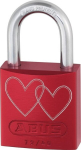 ABUS tabalukk Love 72/40 Lock Look 4 SL 6, punane