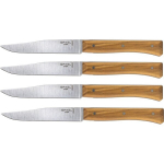 Opinel k&ouml;&ouml;ginugade komplekt Table Knife Set Facet, Olive Wood, 4tk