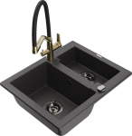 Graniidist k&ouml;&ouml;givalamu Mexen Carlos segisti ja sifooniga, Black granite+Black/Gold