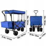 Vevor aia transpordik&auml;ru 98,5x54,3x98,5cm sinine 600d Oxford Pe