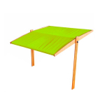 Immutatud puidust liivakasti varikatus 140&times;140 cm, hall