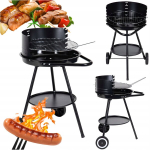 S&ouml;egrill aeda, ilma kaaneta, suur &uuml;mmargune rest, riiul ratastel