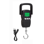 110 naela/50 kg kaasaskantav reisipagasi kaal, USB-laetav, suure k&auml;epideme ja konksuga, taustvalgustusega LCD-ekraan, m&otilde;&otilde;dulint, elektrooniline kaal kalap&uuml;&uuml;giks ja k&ouml;&ouml;giks.