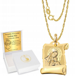 Kuldne medaljoniga kett 585 Kommuunia Graveeritud