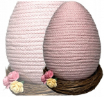 Suur k&auml;sit&ouml;&ouml;na valminud muna kodu dekoratsioonid lihav&otilde;tted roheline muna lauale roosa