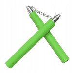 Hiina nunchaku m&auml;nguasjad algajatele, vahust nunchaku taekwondo karate treeninguteks, rohelised