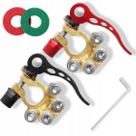 2x Przydasie aku klemmi &uuml;hendused positiivne negatiivne messing