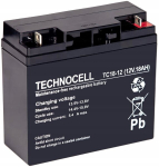 Aku Agm Technocell Tc18 12v 18ah Tc18-12 Keskus Ups Alarm
