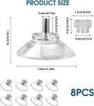 8 korduvkasutatava iminapa komplekt auto parkimisketta jaoks, tugev adhesioon, iminapad keermega, l&auml;bipaistvad tuuleklaasi digitaalsele parkimiskettale, parkimispiletitele, piletitele