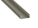 DUAL alumiiniumprofiil LED ribade jaoks - Inox - 2m